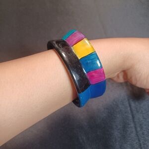 Colorful 8.5in Plastic Bangle